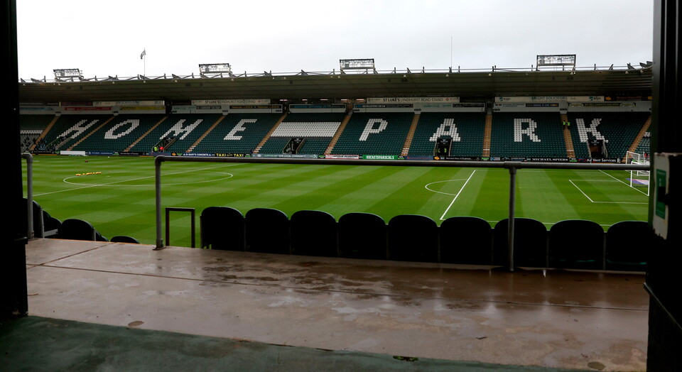 Home Park, home of Plymouth Argyle FC.