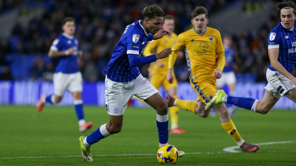 Omari Kellyman in action for Cardiff City FC