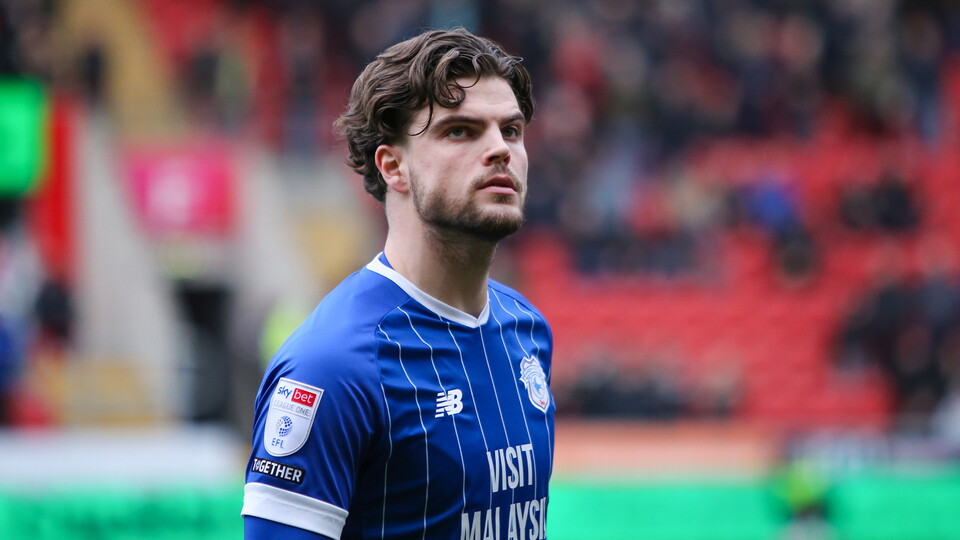 Ollie Tanner in action for Cardiff City FC