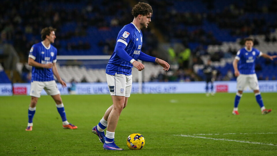 Ollie Tanner in action for Cardiff City FC