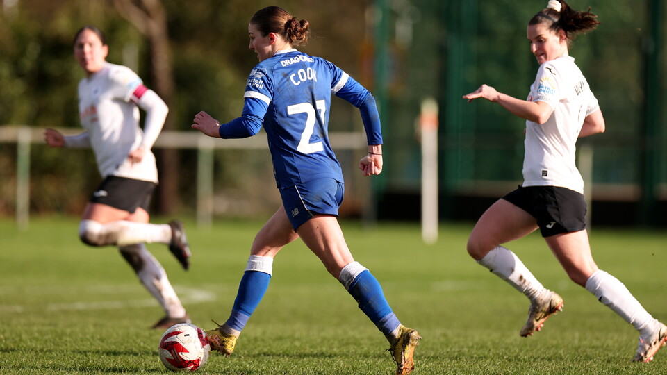 Mikayla Cook in action against Swansea City.