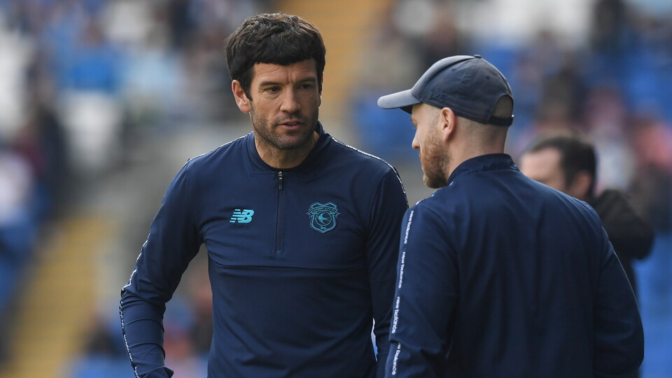Brian Barry-Murphy on the touchline at Cardiff City Stadium