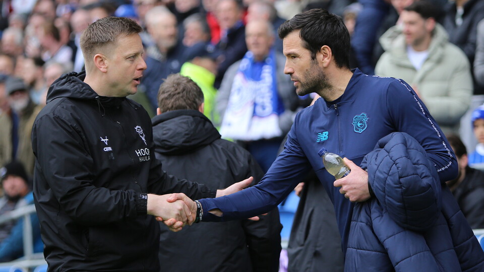 Brian Barry-Murphy on the touchline at Cardiff City Stadium
