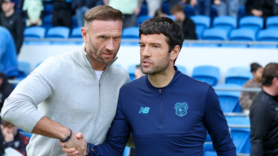 Brian Barry-Murphy on the touchline at Cardiff City Stadium