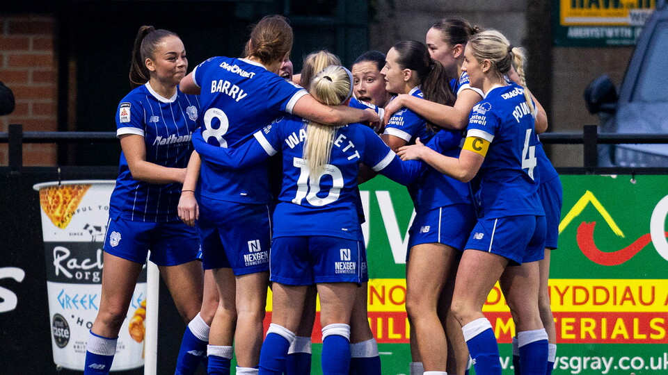 The Bluebirds celebrate against Wrexham.