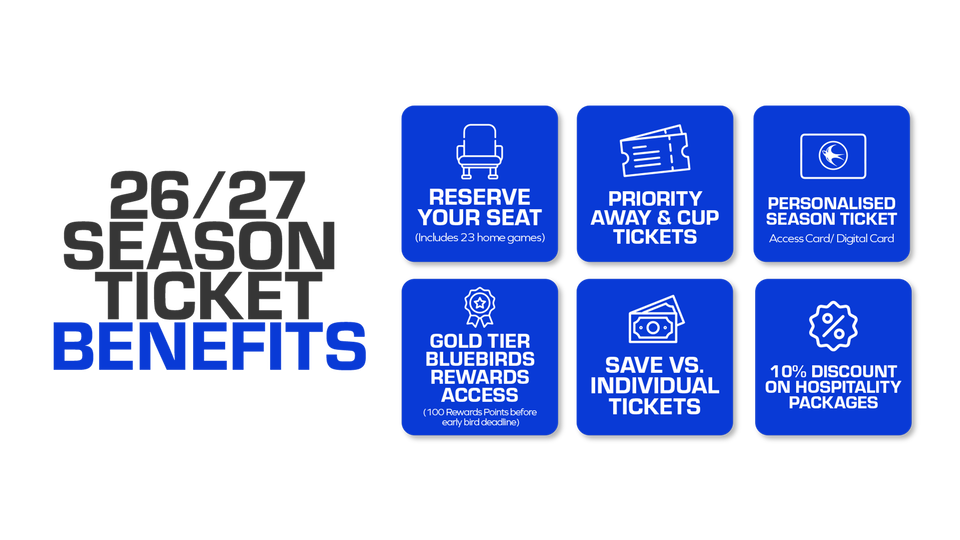 2026/27 Cardiff City Season Tickets