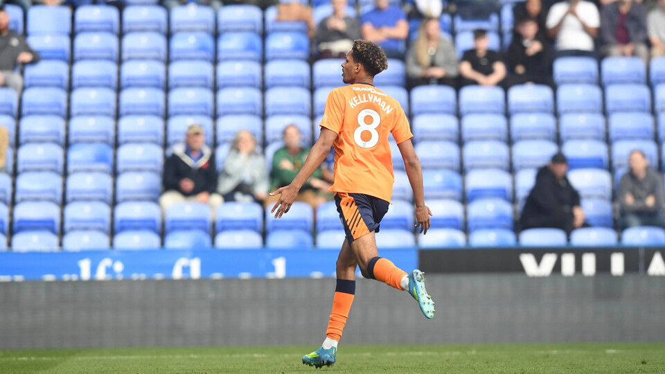Omari Kellyman celebrates his goal against Reading.