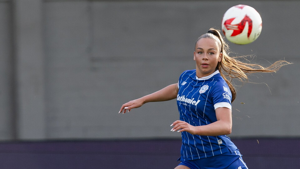 Maddison Perrott pictured in action against Swansea City.