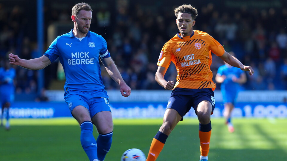 Omari Kellyman in action against Peterborough United.