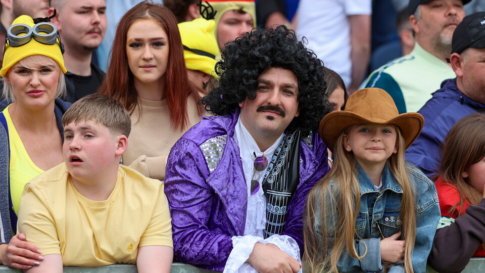Cardiff City supporters at Mansfield Town