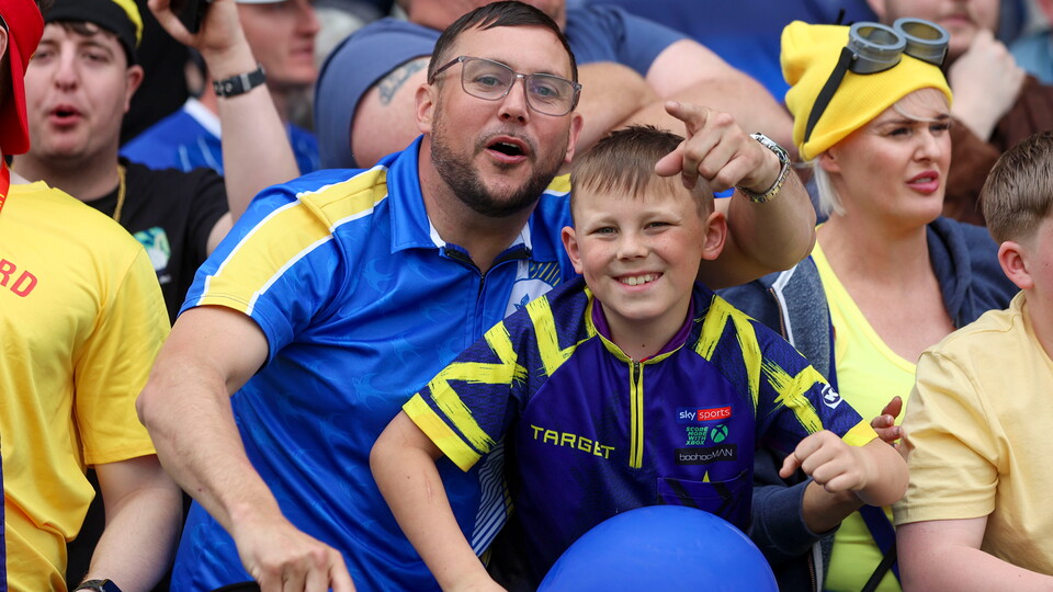 Cardiff City supporters at Mansfield Town