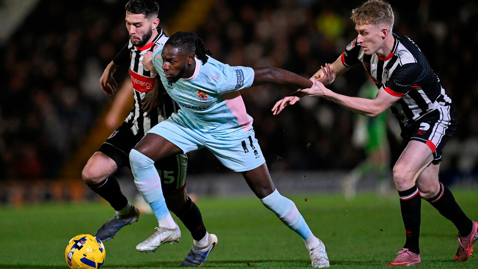 Omari Patrick in action for Tranmere Rovers last season.