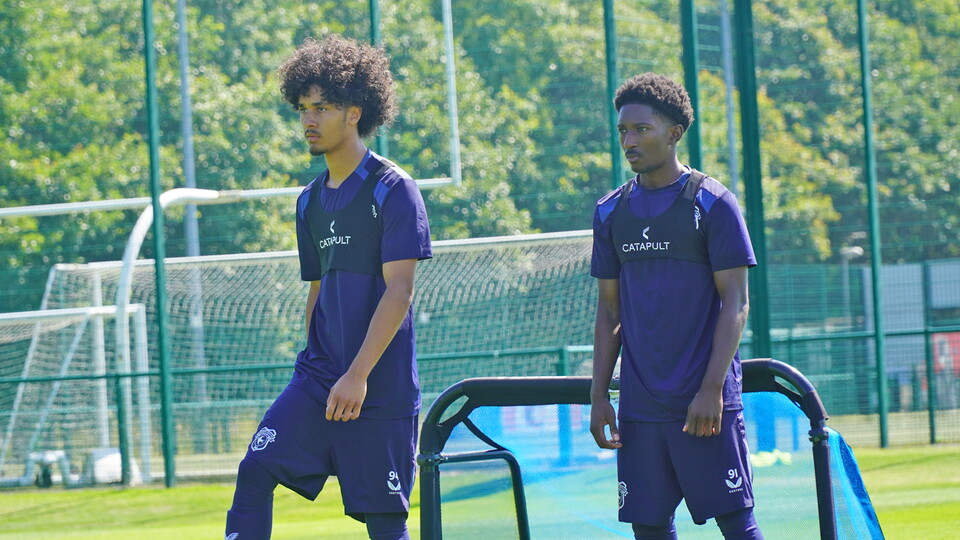 Cardiff City's U18s in training
