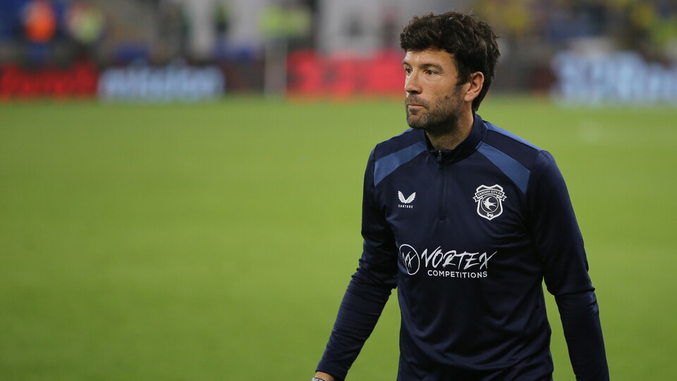 City boss Brian Barry-Murphy on the touchline at Cardiff City Stadium.
