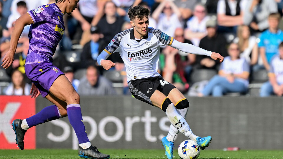 Bobby Clark in action for Derby County last term.