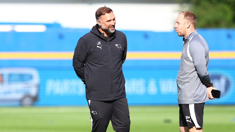 John Eustace, Derby County boss.