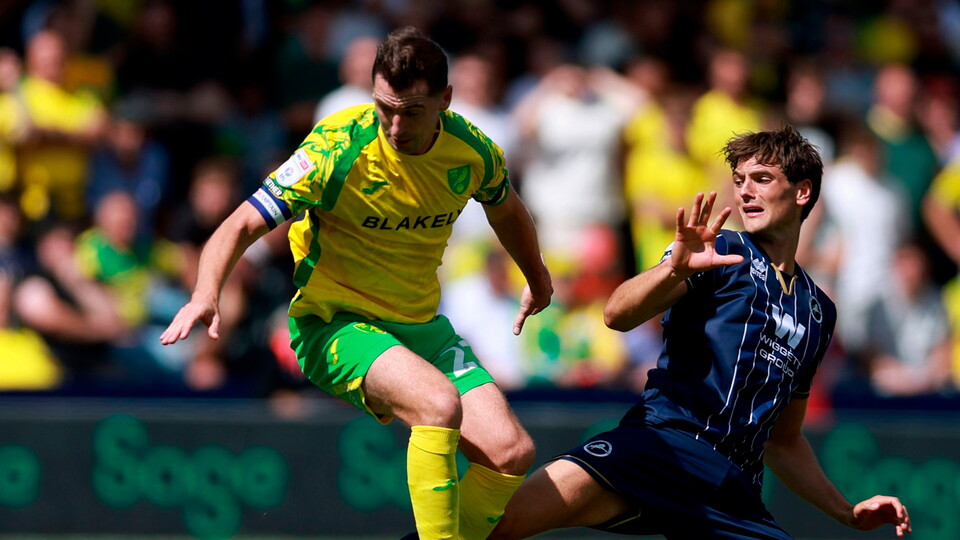 Kenny McLean in action for Norwich City against Millwall