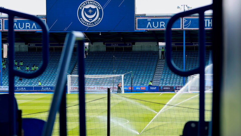 A view of Fratton Park, home of Portsmouth FC.