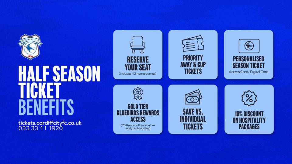 Half Season Ticket benefits