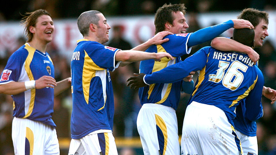 Jimmy Floyd Hasselbaink celebrates his goal against Wolves in 2008.