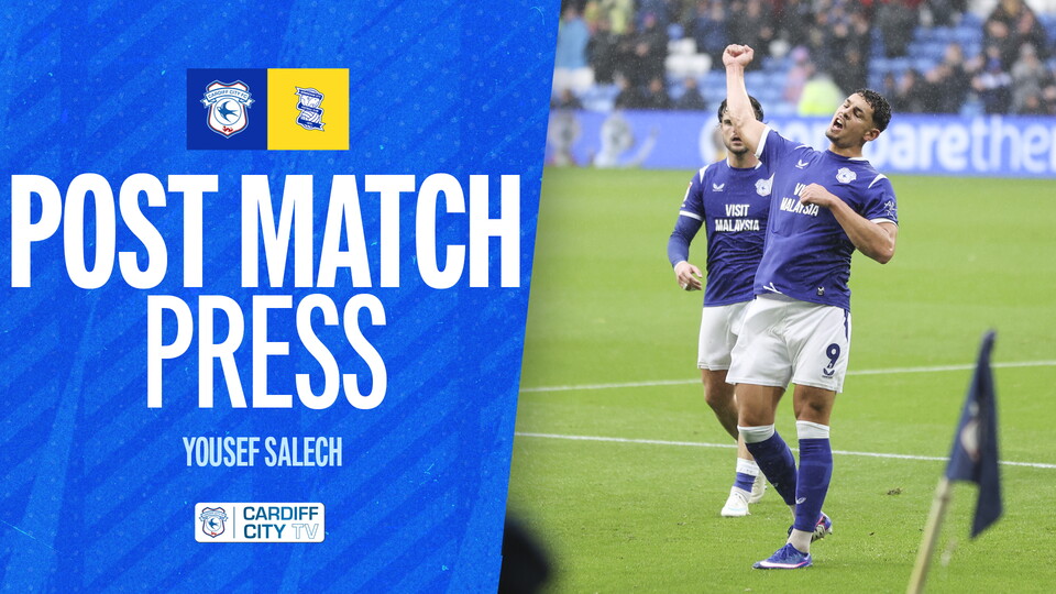 Yousef Salech celebrates his goal against Birmingham City at Cardiff City Stadium on Saturday, October 24th, 2026.
