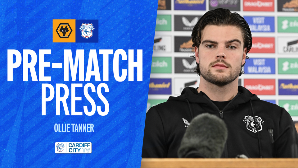 City winger Ollie Tanner addresses the press ahead of the game against Wolves