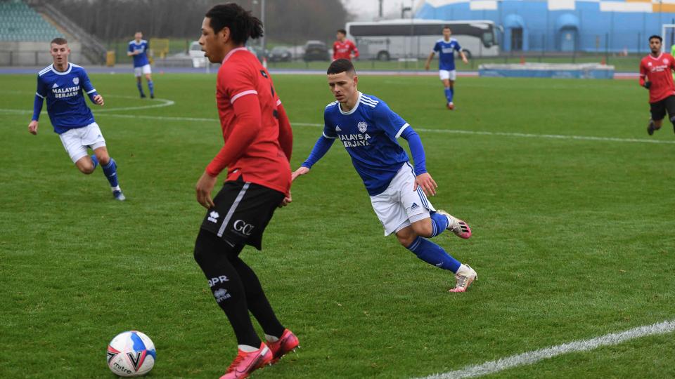 Kieron Evans in action for City's U23 side...