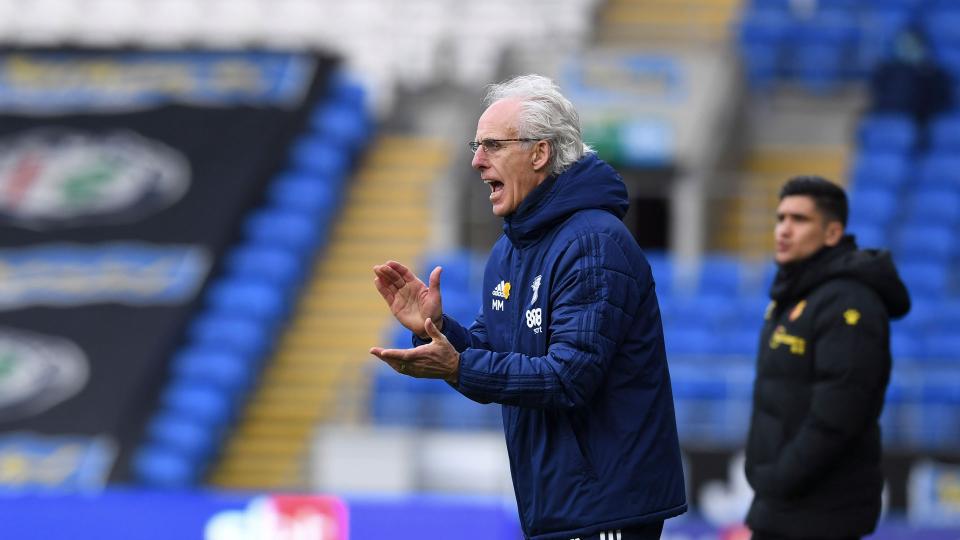 Mick McCarthy on the touchline at CCS...