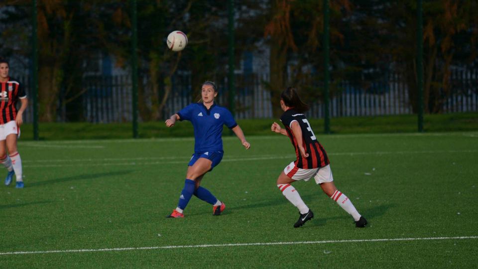 Hannah Daley in action for City...