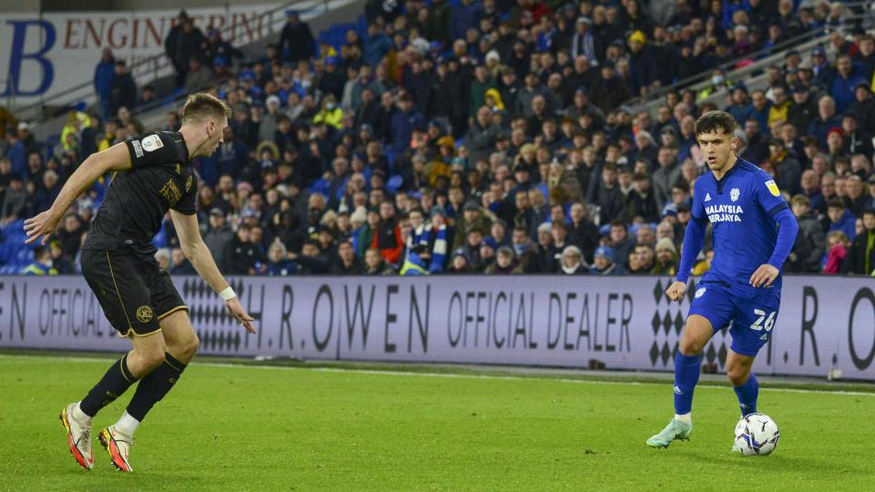 Ryan Giles in action for City against QPR...