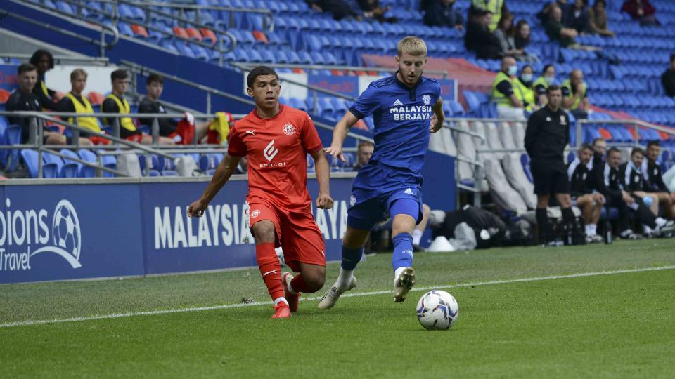 Keenan Patten in action for City's U23 side...