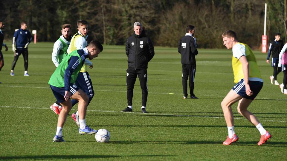 The City boss oversees training...