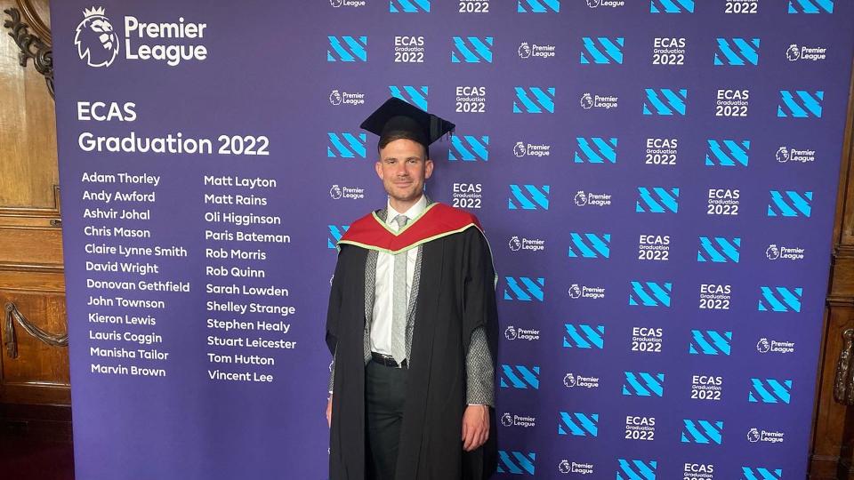 Tom Hutton, valedictorian, of the ECAS course...