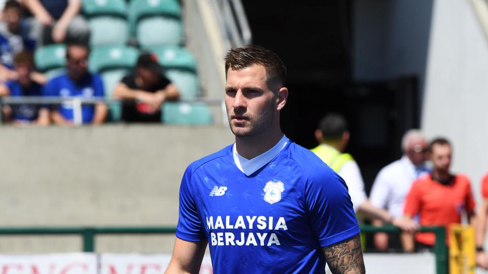 James Collins before City's friendly with Cambridge United...