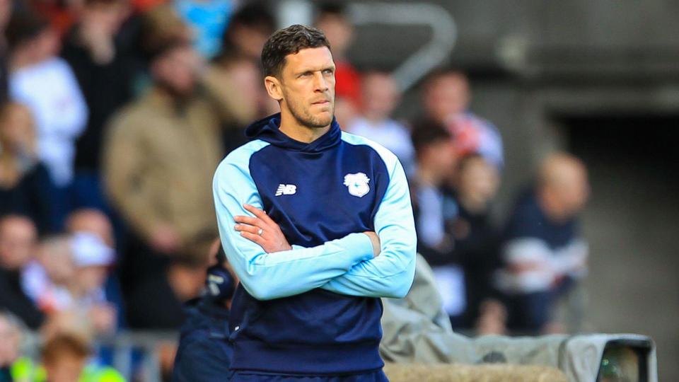 Mark Hudson on the touchline...