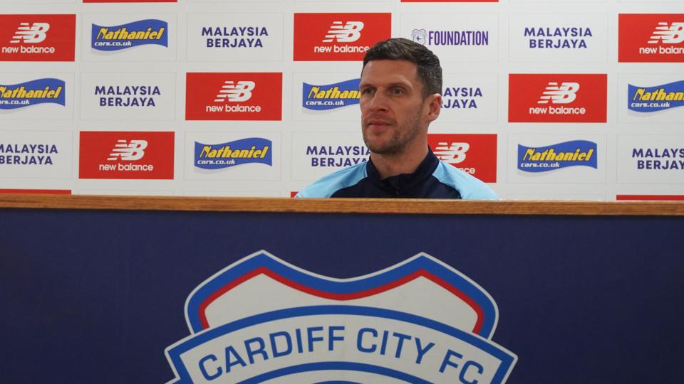 Mark Hudson taking a press conference at CCS...