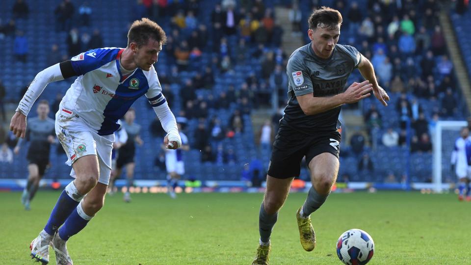 Mark Harris in action at Blackburn Rovers...