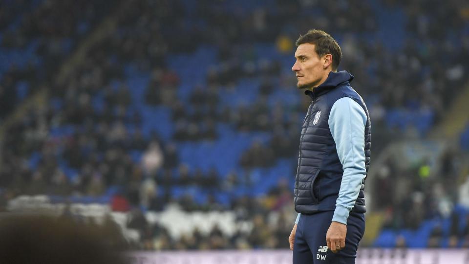 Dean Whitehead on the touchline at CCS...