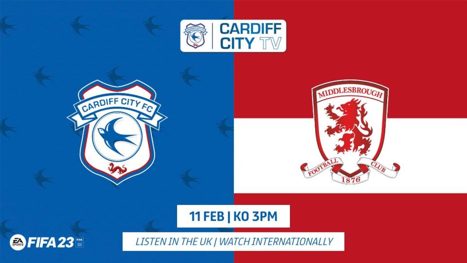 Middlesbrough Cardiff City TV graphic