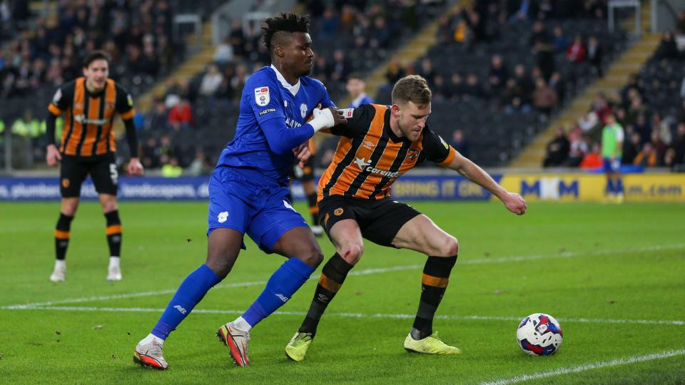 Sory Kaba in action for City at Hull...