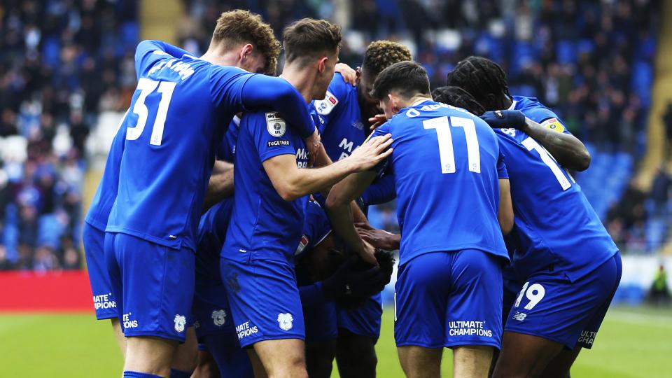 The Bluebirds celebrate Jaden Philogene's goal at CCS!