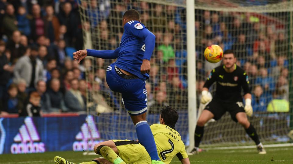Kenneth Zohore scores against Rotherham United...