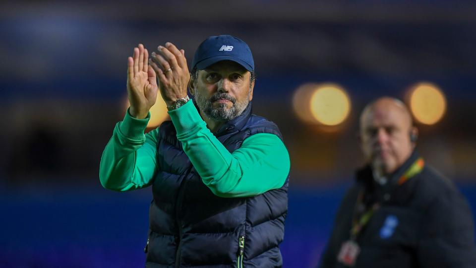 Erol Bulut celebrates at Birmingham City...