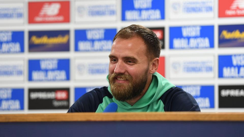 Jak Alnwick speaks to the press