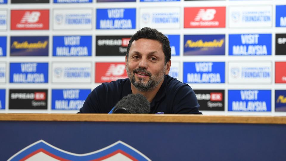 Erol Bulut speaks to the press