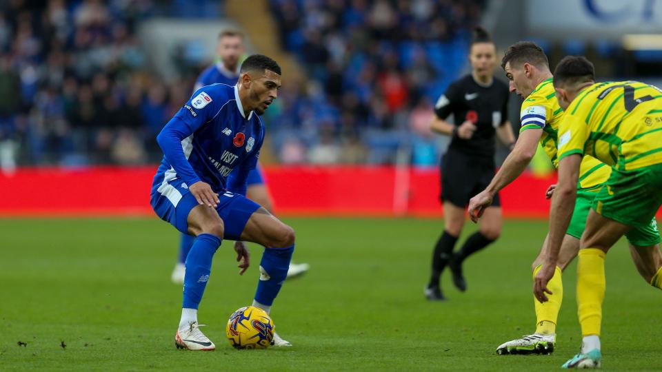 Karlan Grant in action for Cardiff City