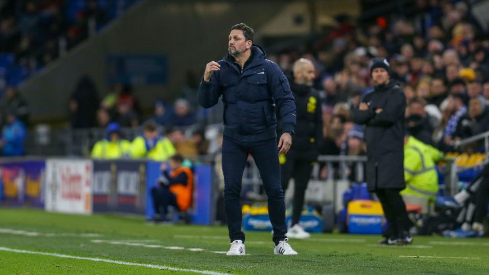 Erol Bulut on the touchline for Cardiff City