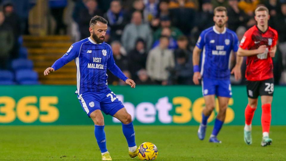 Manolis Siopis in action for Cardiff City