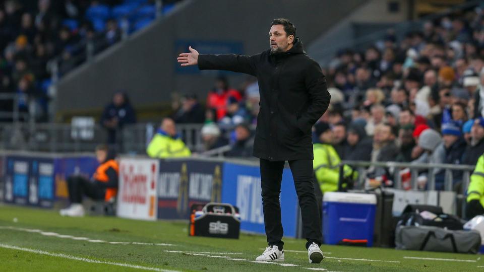 Erol Bulut on the touchline for Cardiff City