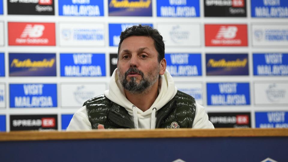 Erol Bulut speaks to the press